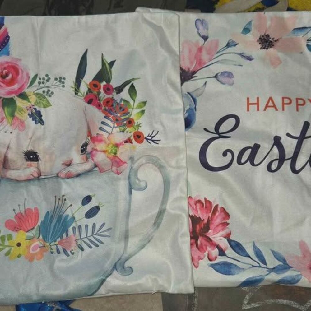 2 Easter Decorative Pillow Covers
